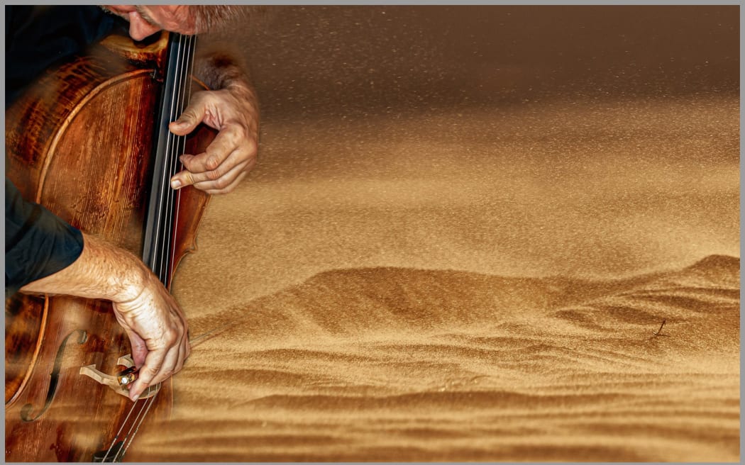music, viola, dusty environment