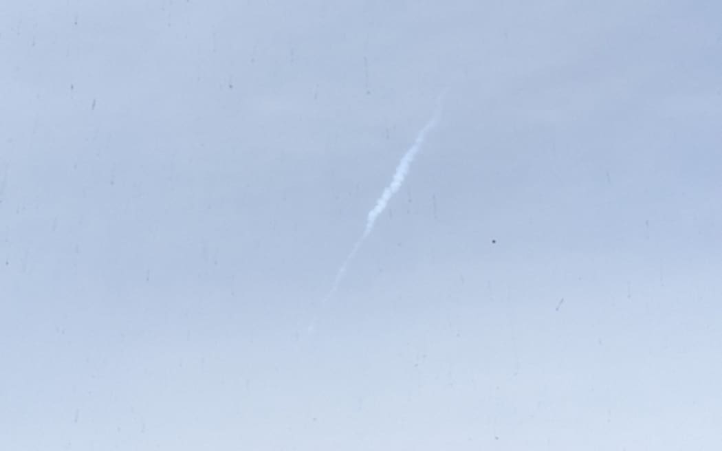 This photo of the meteor was taken looking directly south in the Hutt Valley. An eyewitness says there was a huge flash of light as it combusted and disintegrated.