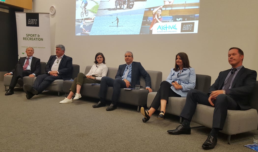 The last debate for mayoral candidates Phil Goff, David Hay, Chloe Swarbrick, John Palino, Vic Crone and Mark Thomas.