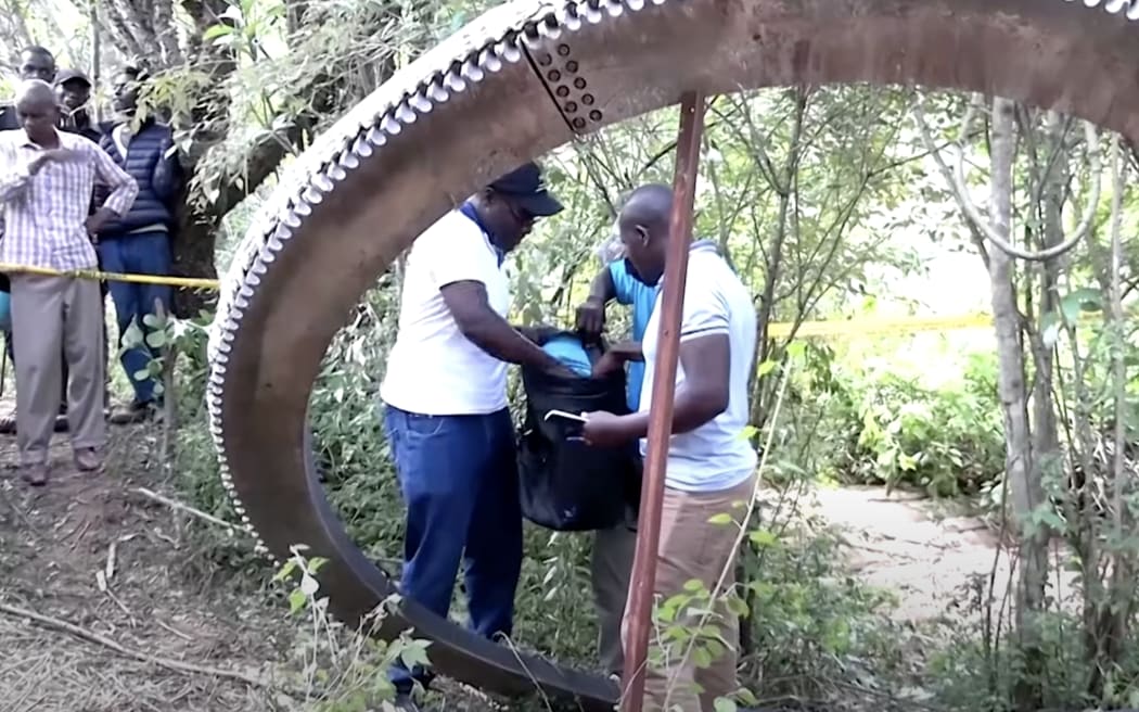 A large metallic ring fell on a Kenyan village this week, described as "space junk" by the Kenya Space Agency.