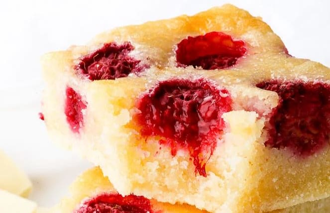 white chocolate raspberry brownie