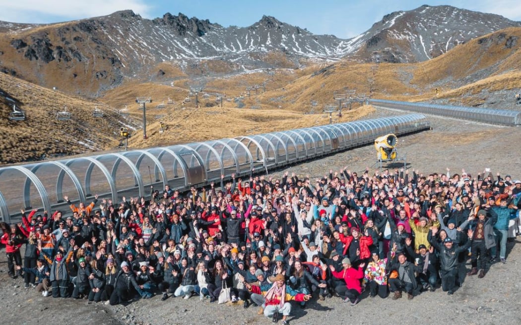 Staff arrive for the 2024 season at the Remarkables ski area last week. Now they need snow.