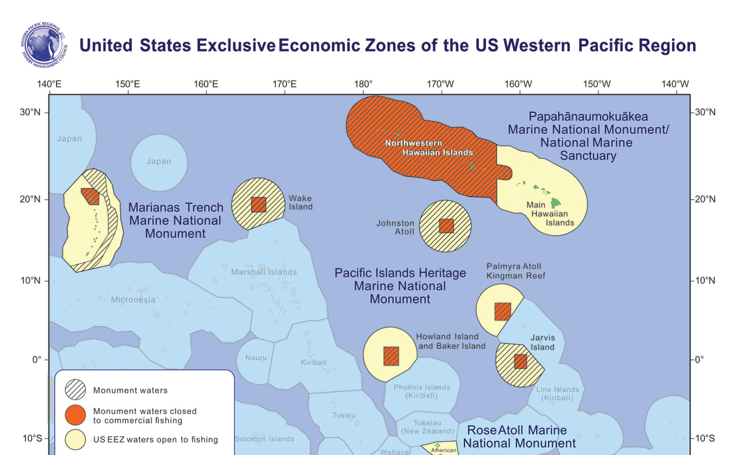 US Exclusive Economic Zones of the US Western Pacific region.