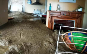 Since the Rocks Road home was red stickered the level of mud has continued to rise inside the house.