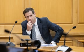National Party MP Chris Penk participating in Parliament's Justice Select Committee.