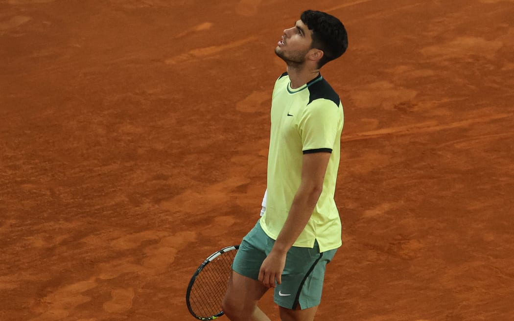 Spain's Carlos Alcaraz during the 2024 Madrid Open.