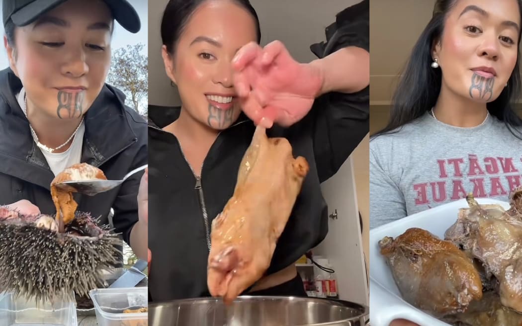 Raukura Huata is a 'culinary story teller' who is showcasing Māori cuisine to the world using TikTok.