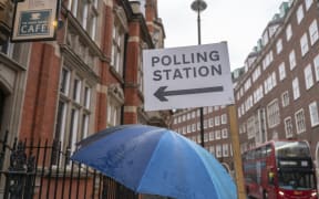 Voters head to polls in the Westminster district of London, on 12 December 2019.