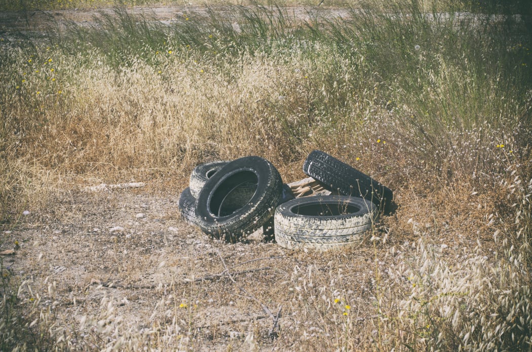 Tires like these can be a dengue hazard as they pool water and provide a breeding space for mosquitoes