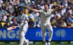 Mitchell Marsh of Australia appeals unsuccessfully during the fourth test against India.