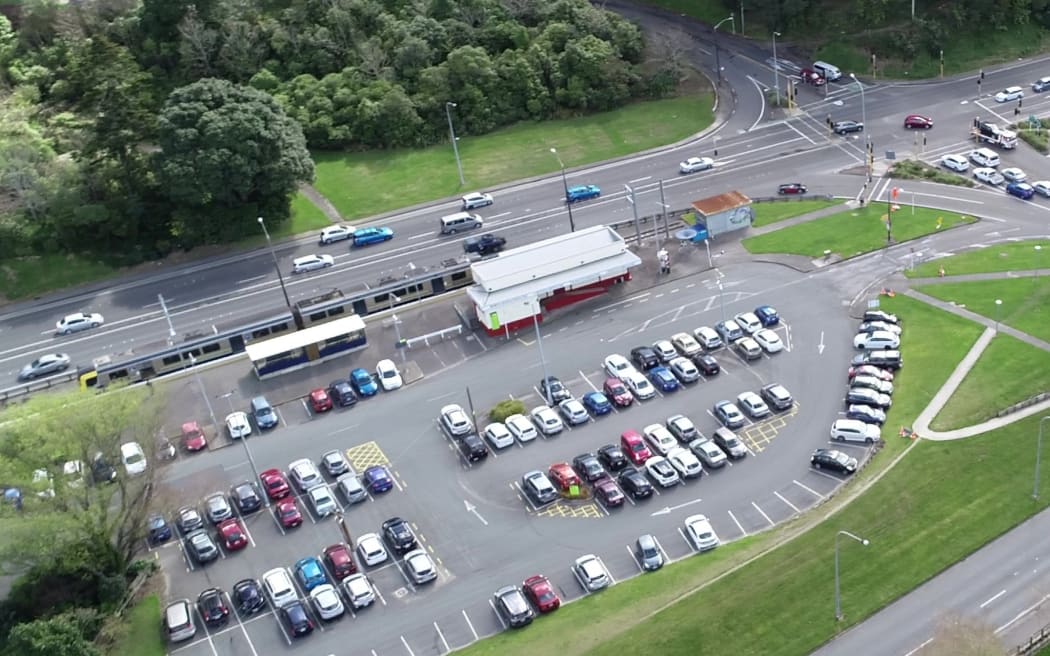 An aerial view of Melling Station.
