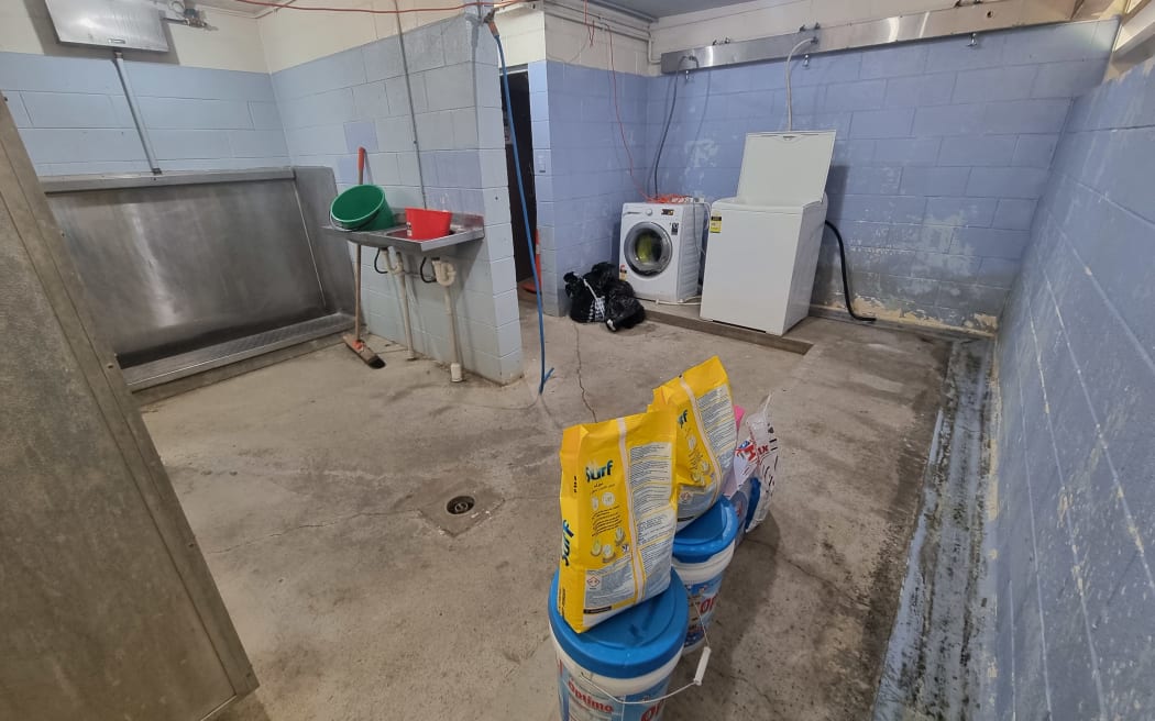 The laundry hub at the Havelock North Rugby Club.