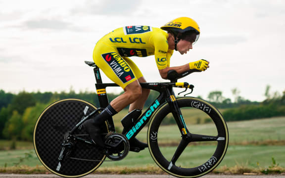 Slovenian cyclist Primoz Roglic of Jumbo-Visma.