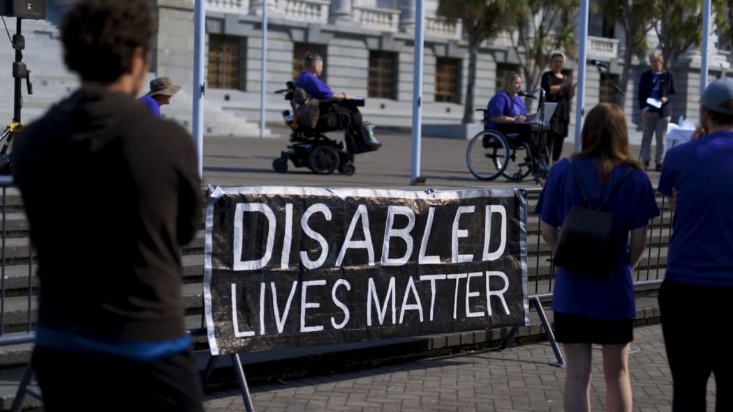 Disability campaigners presented a petition and a box full of stories asking the government to listen on 23 March 2021.