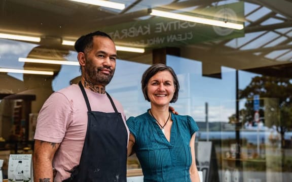 Taupō cafe owners and life partners Hare Rewi and Lilith Howe