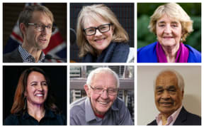Ashley Bloomfield, Miranda Harcourt, Jan Wright, Haare Williams, Mark Dunajtschik and Farah Palmer