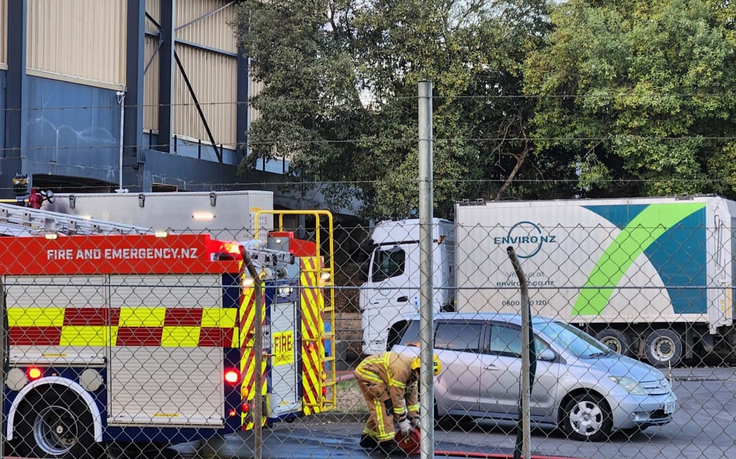 Onehunga transfer station fire
