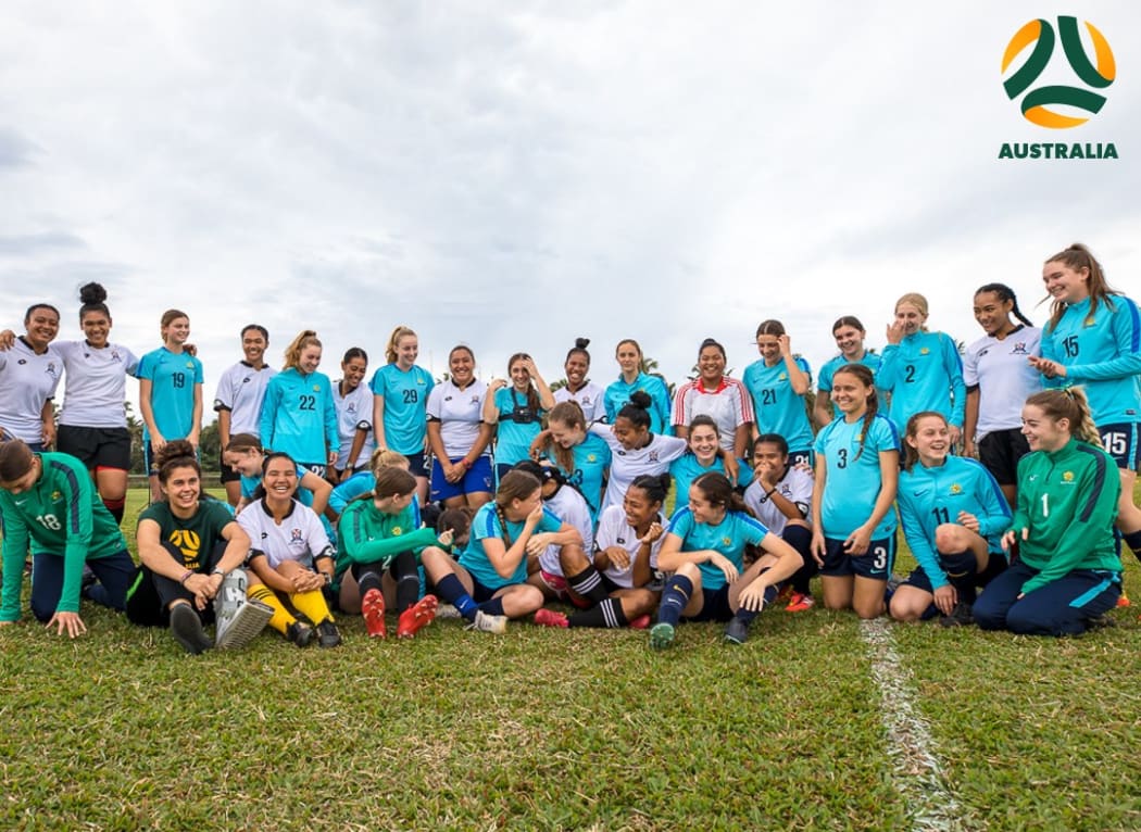 The Junior Matildas in Tonga.