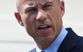 Michael Avenatti speaks to the press after a court hearing at the United States Courthouse in Los Angeles.