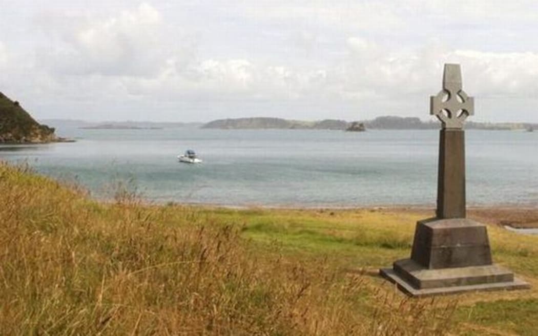 The Marsden Cross memorial.