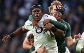 Maro Itoje on the charge