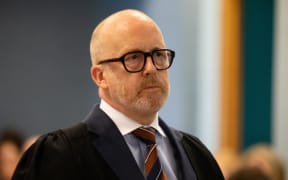 Ron Mansfield, lawyer for the man accused of murdering Grace Millane, opens the case for the defence at the High Court in Auckland, Tuesday 19 November 2019.