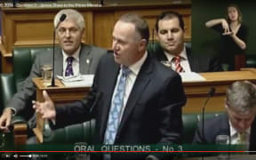 John Key ejected from Parliament.