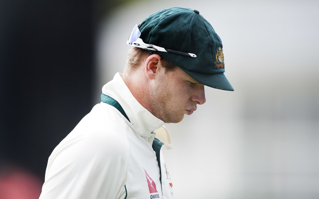 Plenty to think about for Australian captain Steve Smith as he heads to afternoon tea on Day 4 of the 2nd test match. New Zealand Black Caps v Australia. Hagley Oval in Christchurch, New Zealand. Tuesday 23 February 2016. Copyright photo: Andrew Cornaga / www.photosport.nz