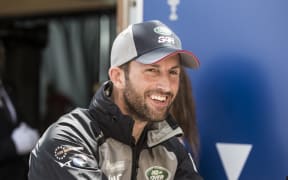 Land Rover BAR skipper Sir Ben Ainslie smiles during the skippers press conference for the 35th Americans Cup in Hamilton, Bermuda on May 25, 2017.