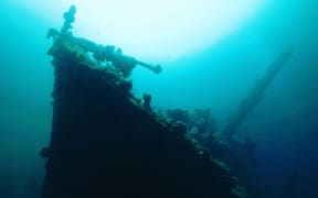 The WWII shipwreck the Japanese Kashi Maru in the Western Solomons.