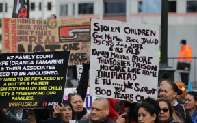 Oranga Tamariki protesters march on Parliament in Wellington