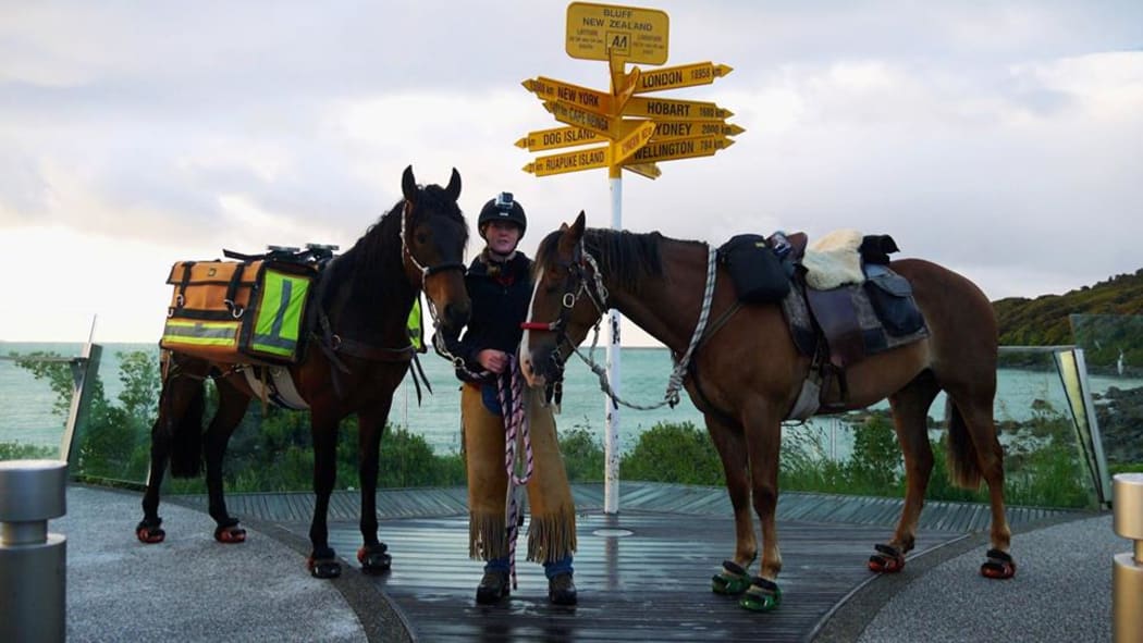 Louise McNutt sets off on her journey.