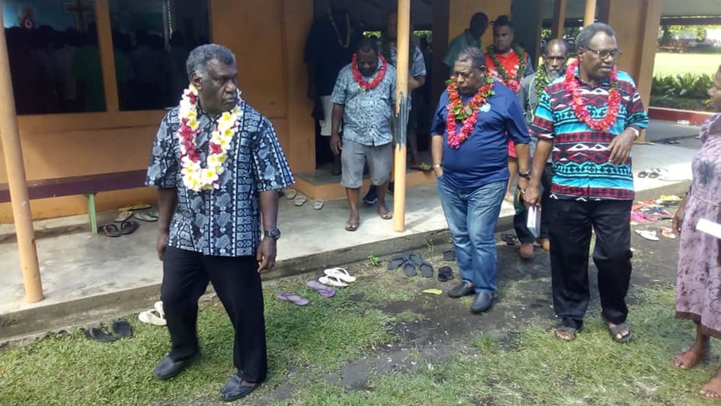 Minister James Bule, visits St Patrick's College in Ambae