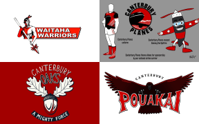 Collage of possible Crusaders name/logo changes