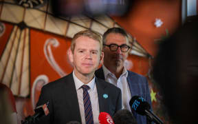 Prime Minister Chris Hipkins speaking after announcing funding to complete the Christchurch Schools Rebuild programme on 3 February, 2023.