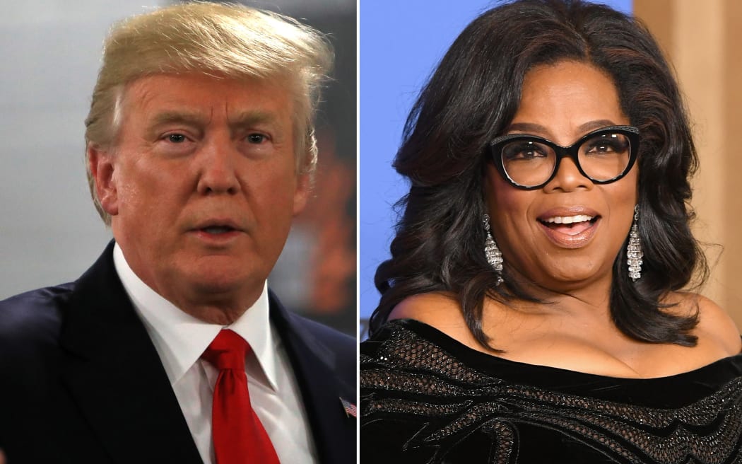 US President Donald Trump and former chat show doyenne Oprah Winfrey.