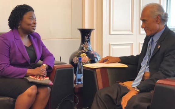 Victoria Kwakwa and 'Akilisi Pohiva