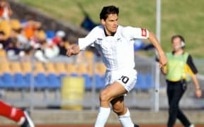 New Zealand's Wynton Rufer in action during the football match between New Zealand and Werder Bremen at Mt Smart Stadium, 1992.