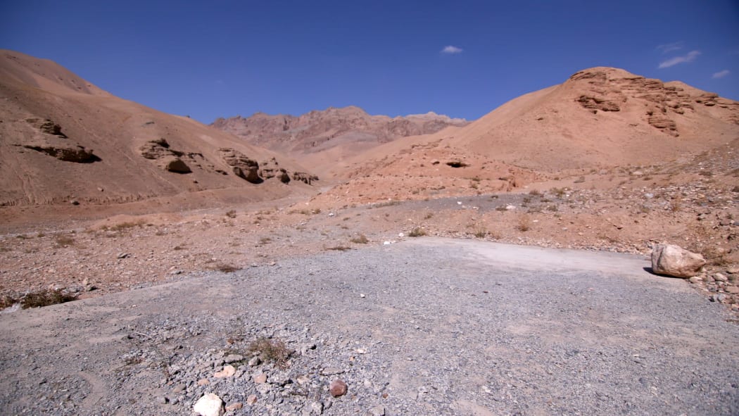 FORMER NZDF FIRING RANGE, BAMYAN — A wide view of the range from the concrete slab at the start of the range.