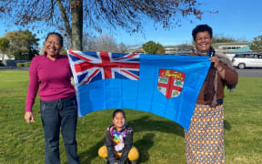 Flying Fijians fans turned up to watch the team train.