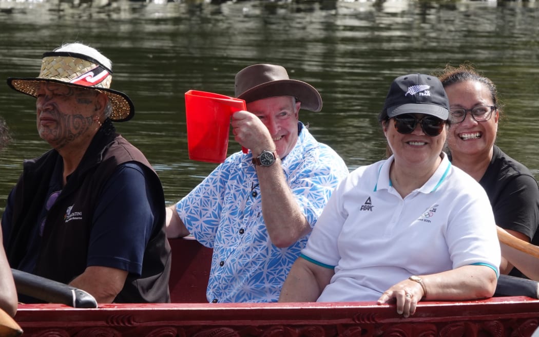 The Governor-General Dame Cindy Kiro's official Northland visit: The Governor-General’s husband Dr Richard Davies also fulfilled his duties with the bailer.