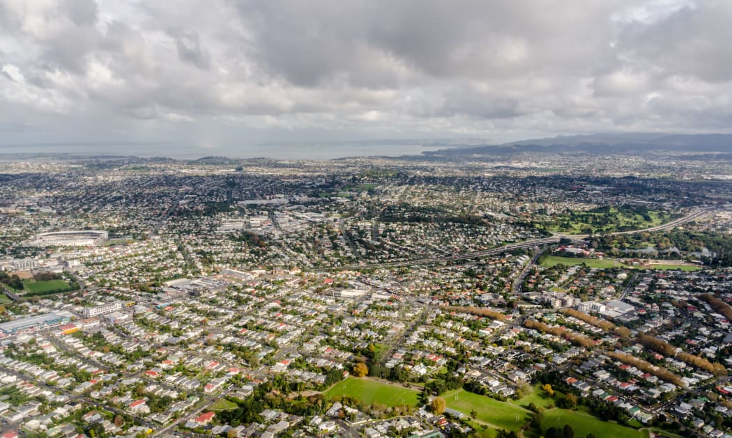 Aerial view of Auckland city, New Zealand