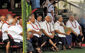 The Samoa Cabinet in front of government buildings in June 2018
