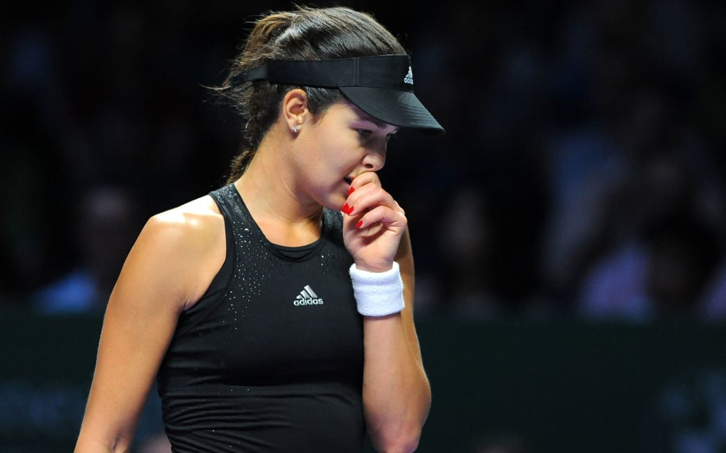 Former French Open champion Ana Ivanovic looking unhappy.