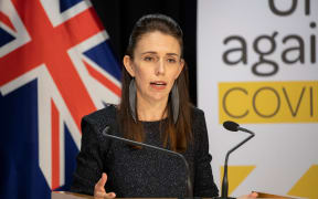 Prime Minister Jacinda Ardern at a media briefing at Parliament about the Covid-19 coronavirus.