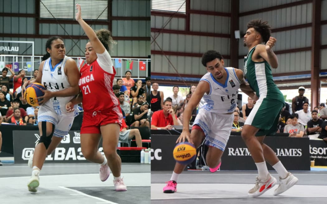 Fiji women's side defeated Tonga 16-13, while men's won against the Solomon Islands 19-18 in the 3x3 basketball competition at the 2025 Pacific Mini Games in Palau. 9 July 2025