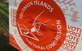 Solomon Islands election sign