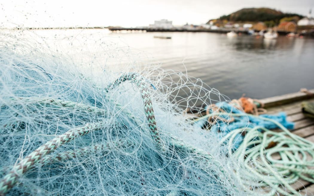 Fishing nets for trawling.