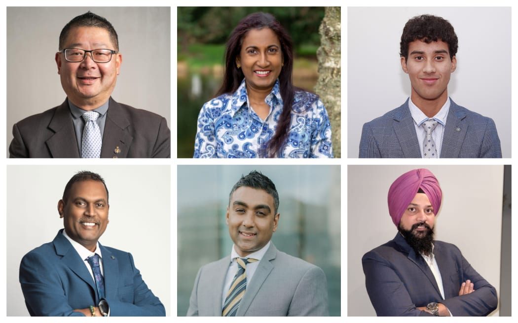 Clockwise from top left: Sam Yau, Samantha Samuel, Avi Aulakh, Prabhjeet Singh, Moneel Pratap, Ashwin Mani