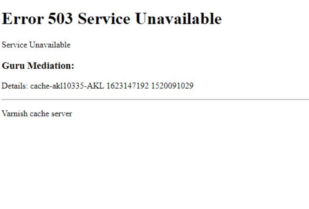 The 503 error affected multiple popular homepages across the world.